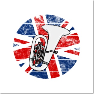 Tuba UK Flag Britain Tubaist British Musician Posters and Art